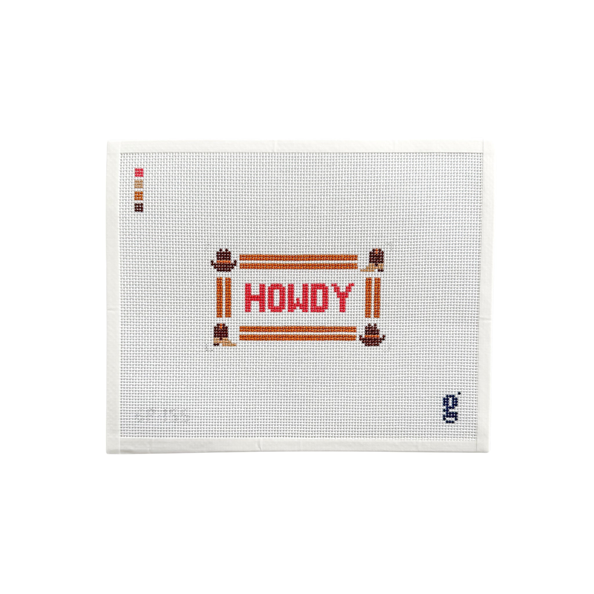 Howdy Mini Sign – Goodpoint Needlepoint
