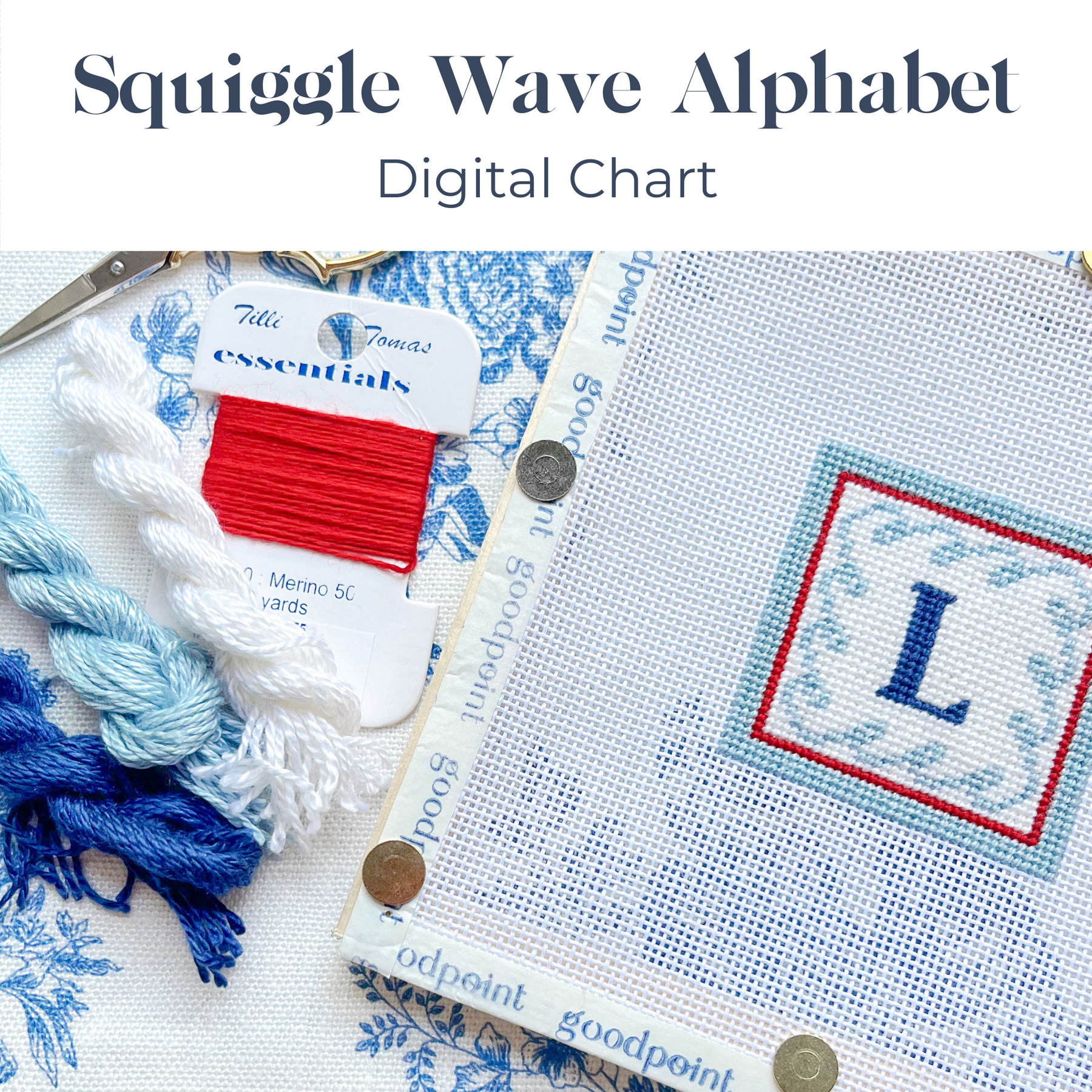 Squiggle Wave Alphabet Digital Chart – Goodpoint Needlepoint